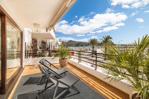 Front line 2-storey apartment overlooking the marina in Puerto Pollensa This elegant duplex apartment is offered for sale on the beachfront in Puerto Pollensa and boasts magnificent views over Pollensa Bay , the marina and surrounding mountains. Its ...