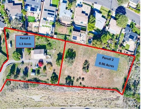 Rare opportunity in a great location in Vista. Close to shopping, restaurants, downtown Vista Village. The property consist of 2 parcels. Parcel # ... is 1.3 acres and has the house on it and parcel # ... is .96 acres and is vacant. Both are to be so...