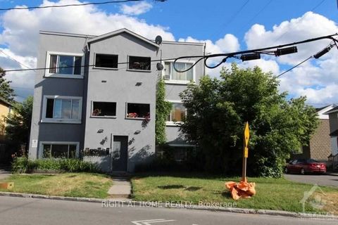 INVESTMENT Opportunity! SIX-UNIT apartment building. A great CENTRAL LOCATION: easy access to shopping, parks, trails, transit, and just minutes from downtown Ottawa. All the units are extremely spacious 1 bedroom apartments. Current rents: Apt. 1 - ...