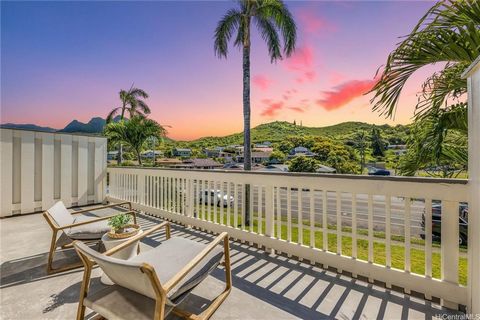 Open Sunday 2-5pm! Come and enter $100 gift card raffle! Rarely available 5BR/3BA home with a 2 car garage in Kailua for under $1.5M! Meticulously designed and renovated with luxury touches throughout such as; Cambria quartz counters, double waterfal...