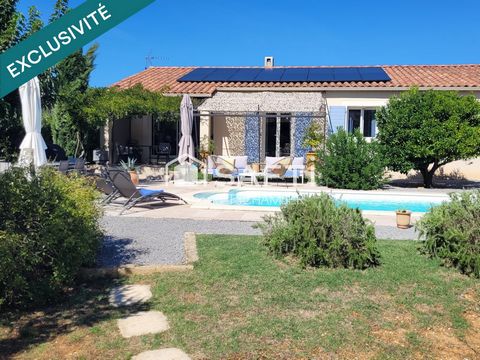 maison plain pieds, 4 chambres,jardin et piscine