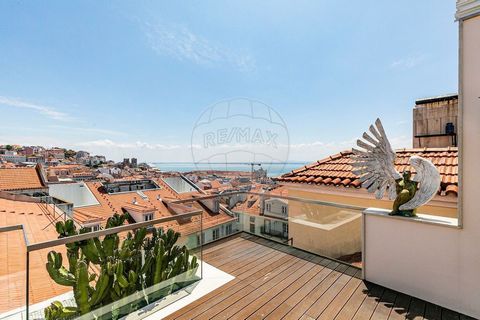 Description Penthouse Duplex 479m² / Tagus River view in the heart of Chiado In the center of the city, on one side is the famous Praça do Comércio and Baixa, on the other Avenida da Liberdade, between Bairro Alto and Baixa Pombalina, we find the hea...