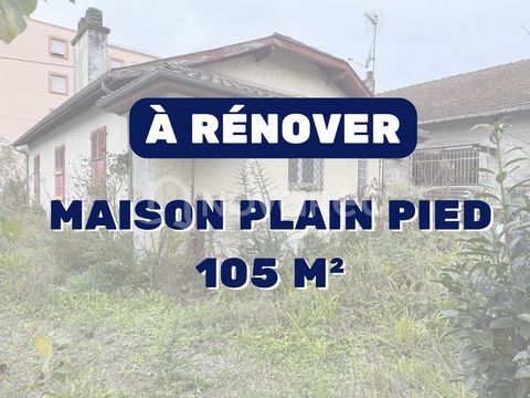 At Novarea, we offer you a project where you have to smash everything! In a sought-after area of Jurançon, discover this single-storey house built in the 30s. Its surface area of 105m2 is currently divided into 5 rooms and needs to be totally redesig...