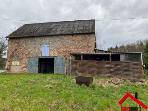 FAUREIMMO.FR / Barn to rehabilitate with a floor area of 100 m2 with the possibility of creating a floor without creeping and an adjoining shelter of 43 m2 all on a terain of about 1578 m2 / Contact / ... ... /
