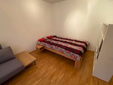 Very nice 1 room apartment in Oestrich-Winkel. The apartment is fully furnished and consists of: - Hallway with large mirrored cabinet and wardrobe - Living area with table for several persons, glass cabinet, room divider, king size bed, corner sofa,...