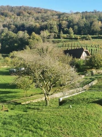 Ideal am Rande des Dorfes und in einer geschützten Natur gelegen, bietet dieses Haus auf einem bewaldeten Grundstück von 4800m² einen außergewöhnlichen und atemberaubenden Blick auf Arbois. Traditioneller Bau aus dem Jahr 1979, das Interieur besteht ...