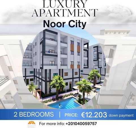 Upptäck Noor City Resort lägenhet med 2 sovrum på 84m2 med privat trädgård och lyx. Noor City Resort i Hurghada är den perfekta platsen för dem som drömmer om en solig tillflyktsort. Med sin närhet till stranden och den livliga atmosfären erbjuder de...