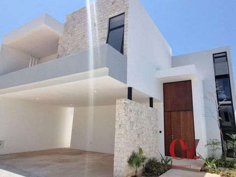 There are 14 residential houses for sale with luxury finishes in a private one north of Mérida, within the areas with the highest capital gains.  The house has ample spaces, double height ceilings in the central part of the house, lots of lighting an...