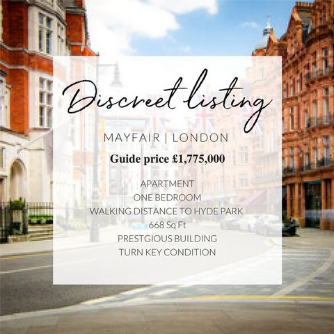 This charming 1-bed, 1-bath apartment spans 668 sq ft and is situated in a classic red-brick building in the heart of Mayfair. Offering timeless elegace, the property boasts a prime location within walking distance of the serene Hyde Park and the lux...