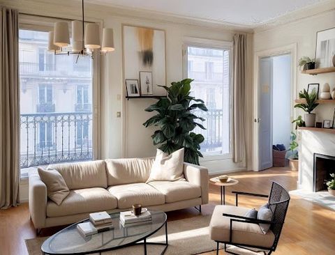 C'est entre les métros Cadet et Le Peletier, au 4ème étage d'un immeuble en pierre de taille de type Haussmannien très bien entretenu, que se situe ce très bel appartement parisien de 95m2 à potentiel. Lumineux et bénéficiant d'une double exposition,...