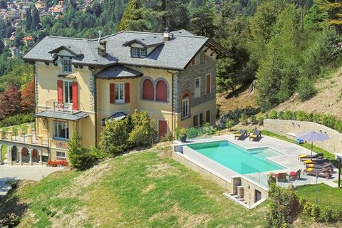 Located in Piedmont, this sprawling 9-bedroom villa is perfect for a large group on vacation. There is a sauna and a private swimming pool which overlooks the scenic and serene Lake Maggiore. The picturesque and charming towns of Premeno (1 km) and V...