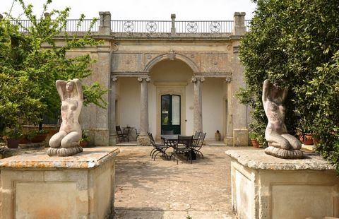 PUGLIA - SALENTO - CORIGLIANO D'OTRANTO (LE) In the heart of Grecìa Salentina, immersed in a large land of approximately 2 hectares, we offer for sale a large estate consisting of a historic Art Nouveau villa from the early 20th century with swimming...