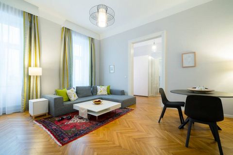 Are you looking for modern yet cosy accommodation for your time in Vienna? This beautiful flat offers everything you need to feel at home.  In addition to the high-quality wooden flooring, the flat is particularly impressive due to its tasteful furni...