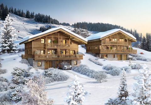 Half-chalet in a new development at the Col de la Croix-Fry harmoniously integrated into the landscape and surrounded by green fir trees. With an area of 107 m2 plus a garage. The large living room is embellished with a fireplace, in anticipation of ...