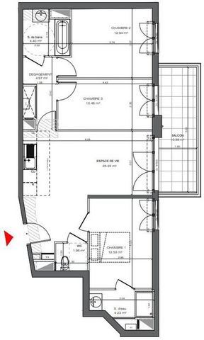 Dpt Hauts de Seine (92), à vendre ANTONY appartement T4 de 76,14 m² - Terrain de 0