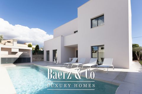 This modern villa is located in Son Moja, very close to Cala Santanyí and offers both sea and mountain views. The property stands on a plot of approx. 678 m² and is distributed over 2 floors as follows: On the first floor is the spacious and light-fl...