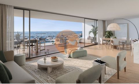 Dreizimmerwohnung mit 224 m² und einem Balkon von 27 m², gelegen in einem exklusiven Luxusentwicklungsprojekt, das direkt gegenüber der Marina von Olhão im charmanten Sotavento Algarvio entsteht, mit atemberaubendem Blick auf die Ria Formosa. Del Mar...