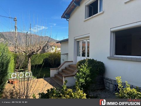 Fiche N°Id-LGB159869 : Tarascon sur ariège, House of about 110 m2 including 6 room(s) including 4 bedroom(s) + Garden of 520 m2 - Traditional construction 1961 - Ancillary equipment: garden - terrace - attic - - heating: Central oil - Energy class F:...