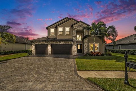 Welcome to your luxurious oasis at 4807 Lago Vista Circle, where you wonât have to wait for new constructionâthis stunning, move-in-ready home, set on a large lot of almost a quarter acre, features an exquisite pool and spa, perfect for enjoying Flor...