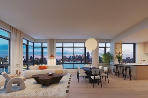 Strahlendes Wohnen im Resort-Stil an der East River Waterfront in Brooklyn. Willkommen in dieser tadellos gestalteten Wohnung mit 3 Schlafzimmern und 3 Bädern, die mit einem charmanten Kamin und einem atemberaubenden Blick auf den East River und die ...