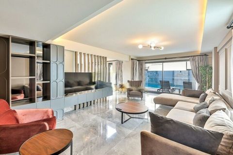 Our villa is centrally located in Fethiye, offering easy access to the sea, entertainment options, and sports facilities. The villa features four bedrooms, a traditional Turkish bath, a sauna, and a Jacuzzi in two bedrooms. Just a short walk from the...