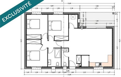 Maison type 4 avec 600m2 de terrain