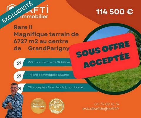 6727 m2 à bâtir au centre de GrandParigny
