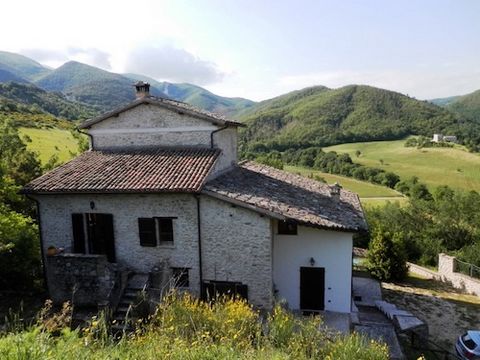 Stone built farmhouse dating back to the XV century is situated on the beautiful rolling hills of the Umbrian countryside. The building has been recently restored and converted into a large 4 bedrooms residence with a total of 210 sq. m liveable spac...