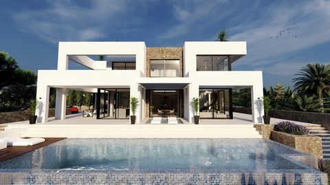 Moderne Deisnvilla te koop in La Fustera BenissaLuxe eigentijdse designvilla met uitzicht op zee gelegen op 1 km van het strand van La Fustera aan de kust van BenissaHet project bevindt zich midden in de bouw en de oplevering staat gepland voor febru...