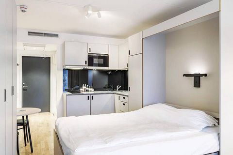 TYPE: Studio ▪ Overview This fully furnished and equipped studio apartment is available for rent in a modern building in Aga, Lidingö, within reach of Stockholm city center. ▪ About the studio apartment The studio apartment consists of hall with a ba...