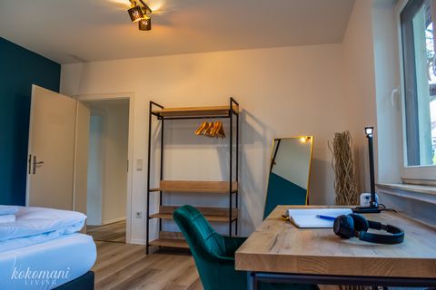 Welcome to kokomani & this modern apartment, offering you a great short or long-term stay in Wetzlar: - 120 sqm living space equipped with comfortable king-size beds - Fully equipped kitchen with NESPRESSO and filter coffee - 55” Smart TV with Netfli...