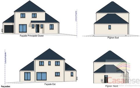 Très belle propriété BBC en second rang au calme, construction de 2024, DPE A A Sur terrain clos de 552 m², Comprenant : en RDC : Entrée, pièce de vie, 2 Chambres (dont une parentale de 18.31 m² avec dressing et douche), Cuisine et cellier de 18,75 m...