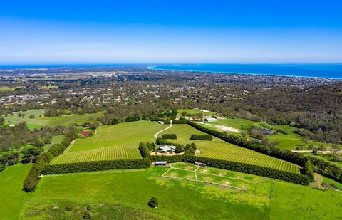 « EXONÉRATIONS ACTUELLES DE L’IMPÔT FONCIER » Offrant certaines des vues les plus captivantes de la péninsule de Mornington, le Blue Range Estate est un phare de brillance architecturale et de beauté naturelle. S’étendant sur environ 58 acres privés ...