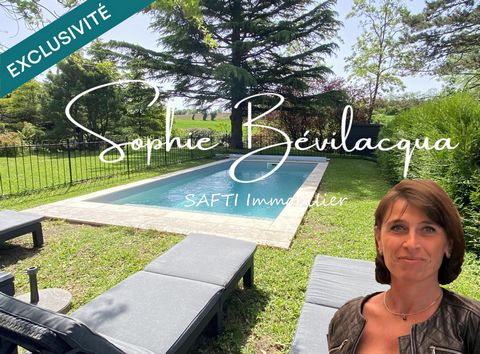 MAISON INDIVIDUELLE PLAIN PIED SANS VIS A VIS ET NON MITOYENNE VUES DEGAGEES AVEC SOUS SOL TOTAL ET PISCINE