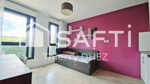 Résidence étudiante NEMEA 2016 - Studio garanti loué et meublé de 20,13m² en face du métro Eurotéléport et à 200m de l'Hyper-Centre