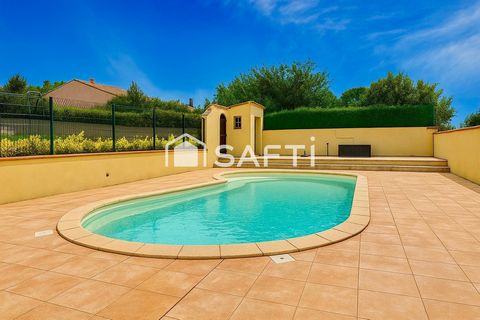 Maison familiale de 140 m² sur un terrain de 1744 m² avec piscine, double garage, dépendances de 20 m² et vue sur les Pyrénées – Villepinte (11150)