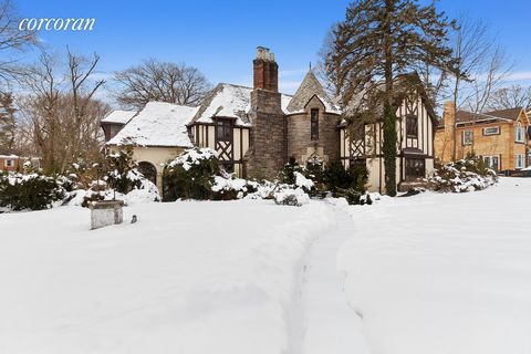 This one- of- a-kind French Tudor home with amazing architectural details is located in the prestigious and desirable village of Great Neck Estates and sits back, like a manor, on its nearly 2/3 Acre, corner plot. Altogether, the house has about 6803...