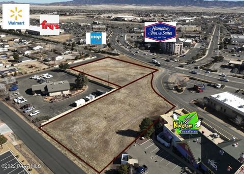 High visibility property in tax advantage Opportunity Zone. 45,753 Average Annual Daily Traffic at Glassford Hill and State Route 69. Flat buildable area with access via Frontage Road and Pleasant View Drive. 1.81 total acres; C2 and RS with the abil...