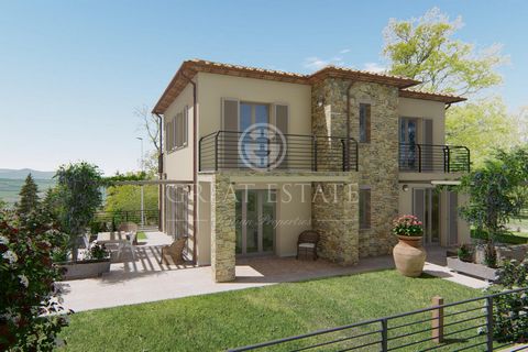 Newly built villa in Tuscany - Focaiole Alta 2. A stone's throw from the Terme di Fonteverde, in the most panoramic point of San Casciano dei Bagni, with a beautiful view of the valley and the historic center of the town, detached villa of about 250 ...