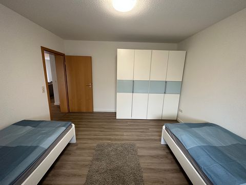 Large, spacious flat in a good location in Kleve. The flat is newly renovated and furnished. It offers cosy accommodation with a living room, bedroom, kitchen, bathroom and small balcony. The bedroom currently has two single beds, which can also be u...