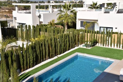 MODERN STYLE VILLA Wonderful modern style Villa with high quality finishes with a solarium three bedrooms and two bathrooms with all its rooms facing the fantastic private pool Located in the town of Benijofar with a population of 3800 inhabitants wi...
