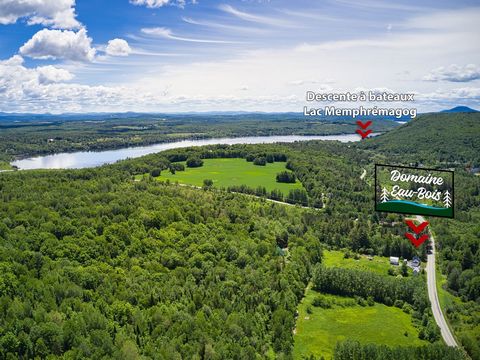 Domaine Eau-Bois kavel #9, 1,55 hectare bebost land in een rustige omgeving op 5 minuten van het meer van Memphremagog. De straat is momenteel in aanbouw om met de auto toegang tot het terrein mogelijk te maken. Zonering maakt kortetermijnverhuur van...