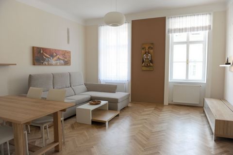 Our apartment “Ghetto” is located in the 3rd district of Vienna, Pfefferhofgasse 5/14 and is very easy to reach by public transport. The modern and fully furnished apartment with a size of 64 m², has a bedroom, a living room, a fully equipped kitchen...