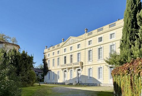 This original seigneurial castle dates back to the 15th Century, the facade renovated in 1905 in its current handsome and pleasing neoclassical form. The ground floor boasts large reception room, formal dining room and large billiard room. A commerci...