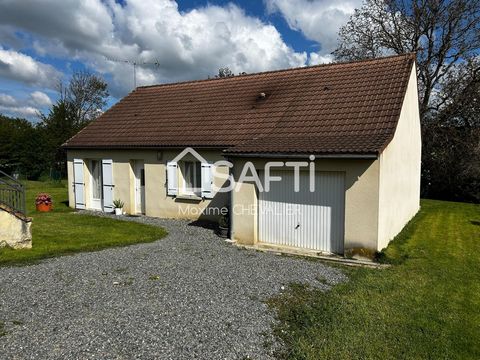 Charmante maison de 90m² situé dans un cadre paisible et proche des commerces du village. Cette maison de plain-pied offre tout le confort nécessaire pour une vie agréable. La maison dispose d'une belle pièce de vie de plus de 40m², comprenant une cu...