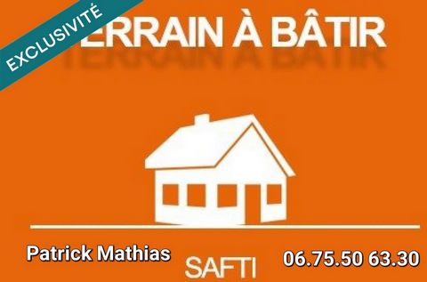 EN EXCLUSIVITE : terrain à bâtir de: 246m2