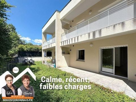 Rare à Voiron, T2 de plain-pied avec jardin et parking dans résidence récente