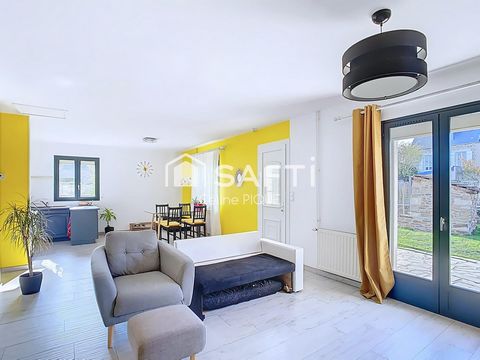 Maison de plain-pied de 3 pièces + buanderie + garage + jardin
