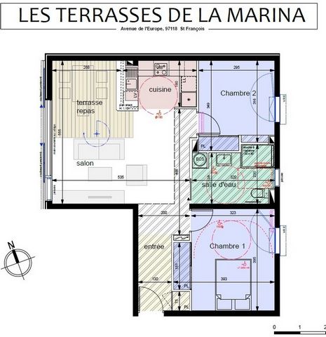 Dpt Guadeloupe (971), à vendre SAINT FRANCOIS appartement T3 de 67,33 m²