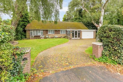 The bungalow boasts a welcoming entrance hall, large dual aspect sitting dining room, kitchen breakfast area, garden room along with 4 bedrooms and a family bathroom set over one floor. Double integral garage.   The plot of situated on the popular Do...